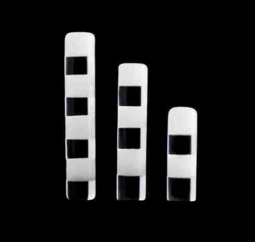 Zebra Opaque Stripped Quartz Pillars